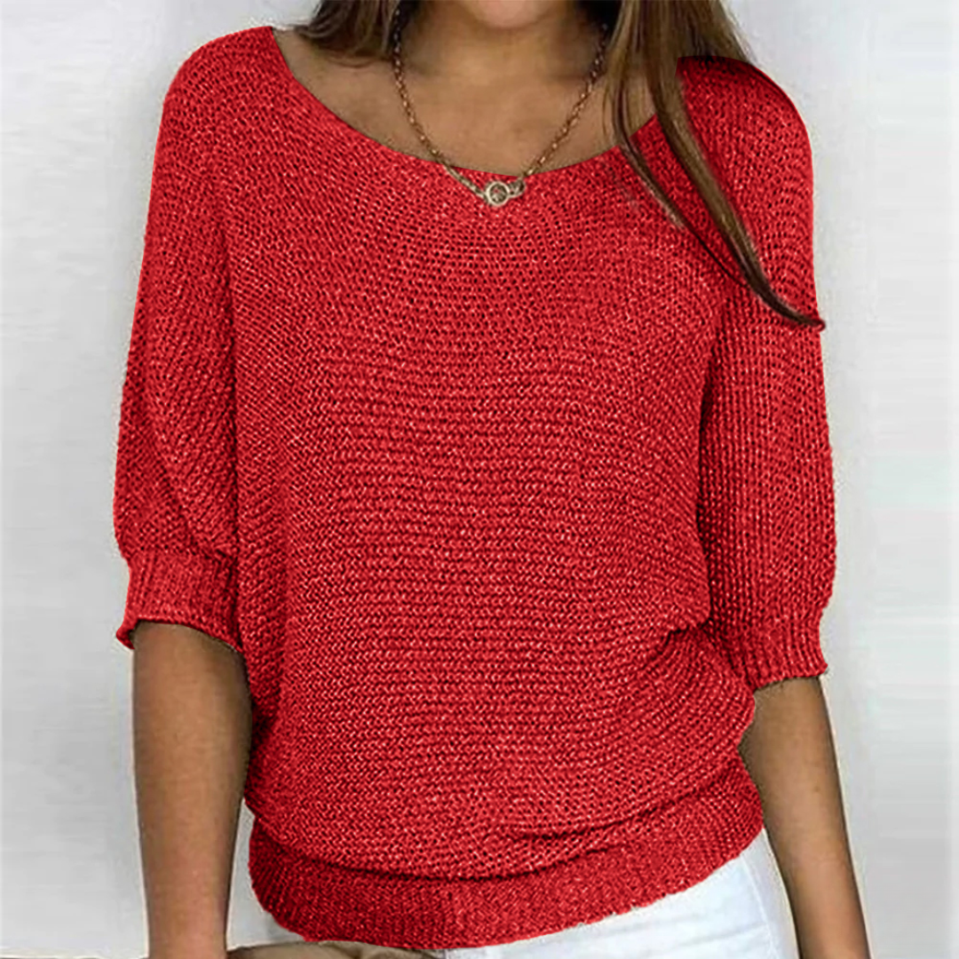 Elara™ Loose Knit Blouse