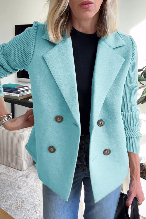 The Verona Elegant Knit-Sleeve Blazer