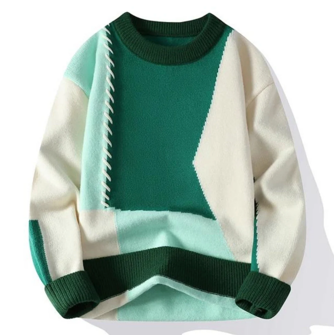 Avery Patchwork Knit Sweater