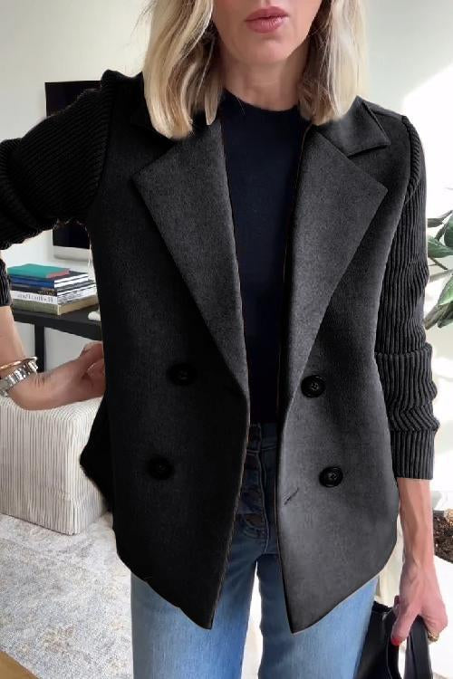 The Verona Elegant Knit-Sleeve Blazer