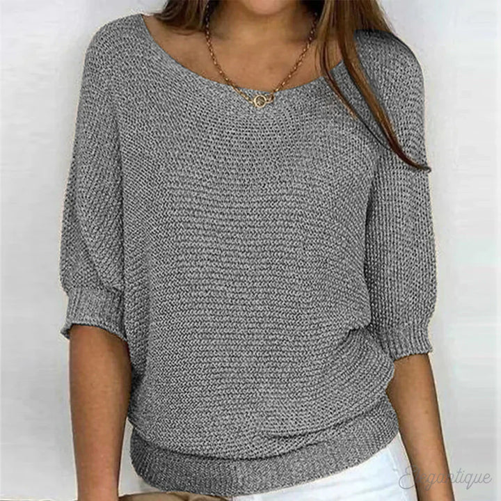 Elara™ Loose Knit Blouse