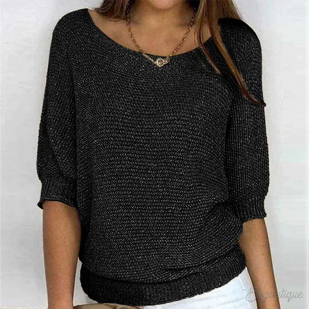 Elara™ Loose Knit Blouse