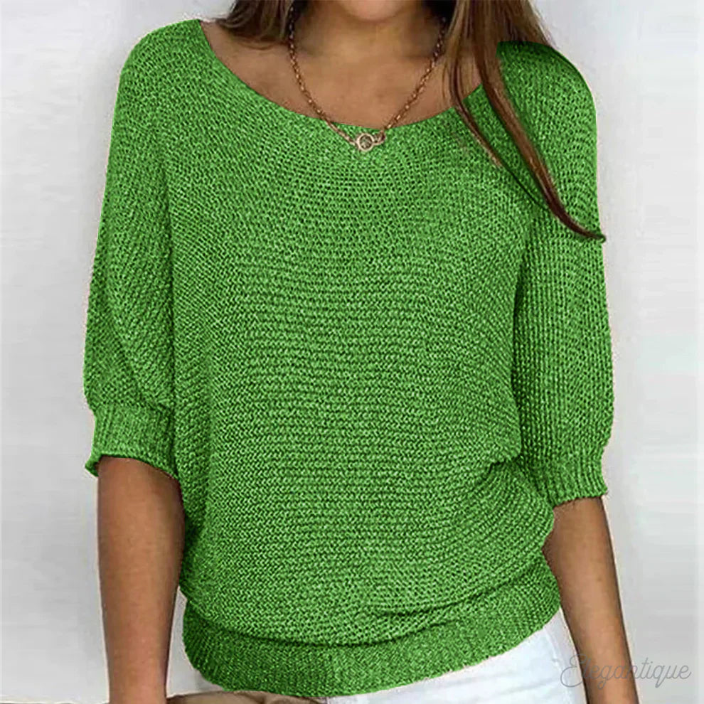 Elara™ Loose Knit Blouse