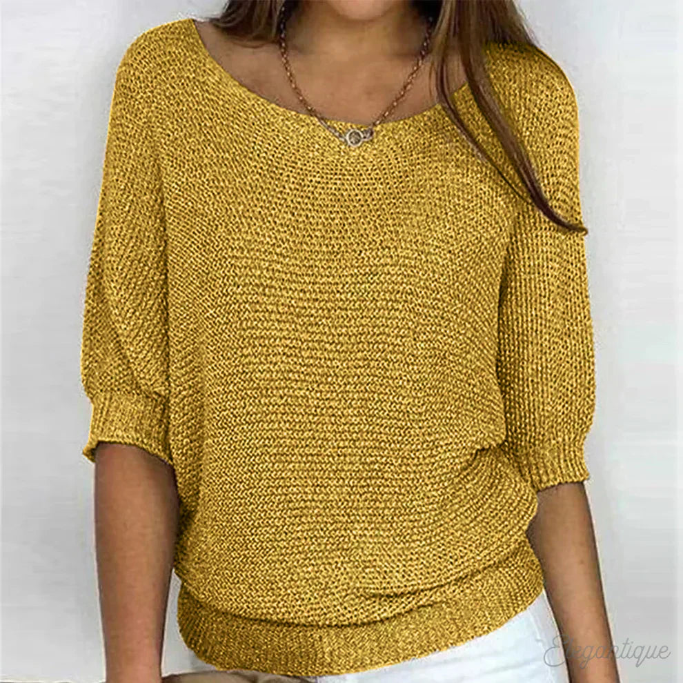 Elara™ Loose Knit Blouse