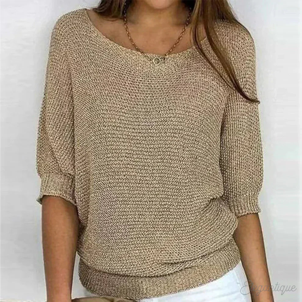 Elara™ Loose Knit Blouse